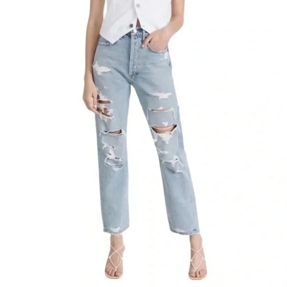 AGOLDE 90s Mid Rise Loose Fit Jeans Fall Out Wash SIZE 30 B25 - Picture 1 of 7